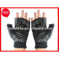 Guantes de moto de cuero con corte de dedo para carreras